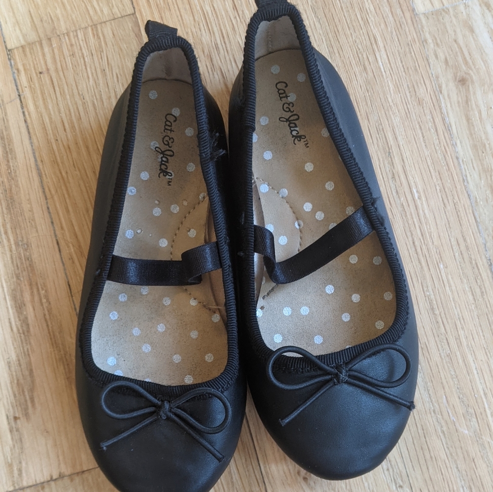 Cat + Jack black ballet slipper style shoes